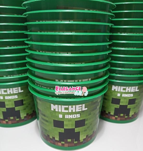 Balde de Pipoca Minecraft
