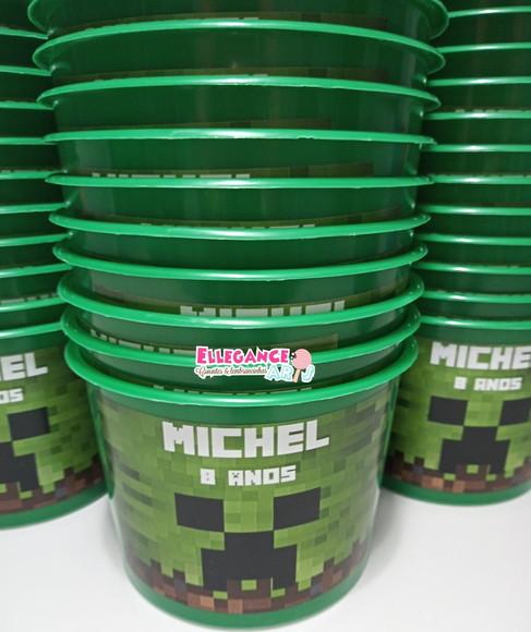 Balde de Pipoca Minecraft