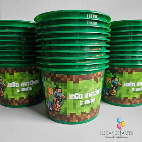 Balde de Pipoca Minecraft