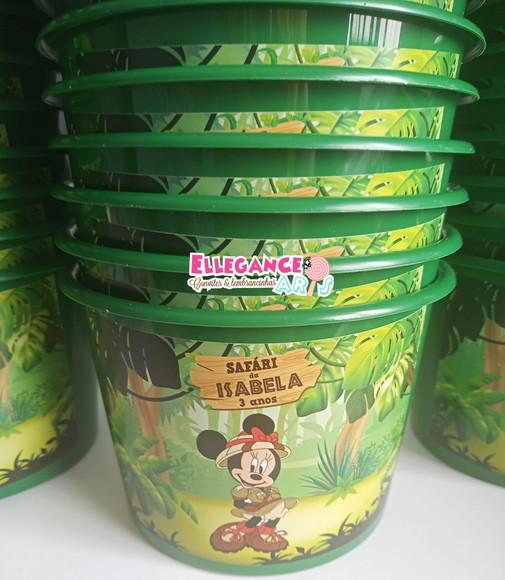 Balde de Pipoca Minnie Safari