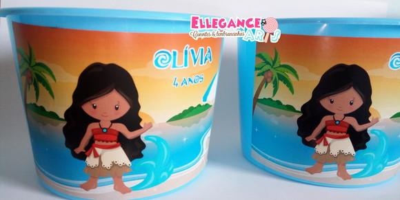 Balde de Pipoca Moana Baby