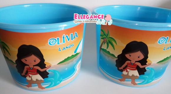 Balde de Pipoca Moana Baby