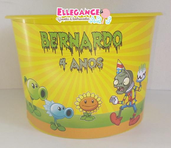 Balde de Pipoca Plants Vs Zumbies