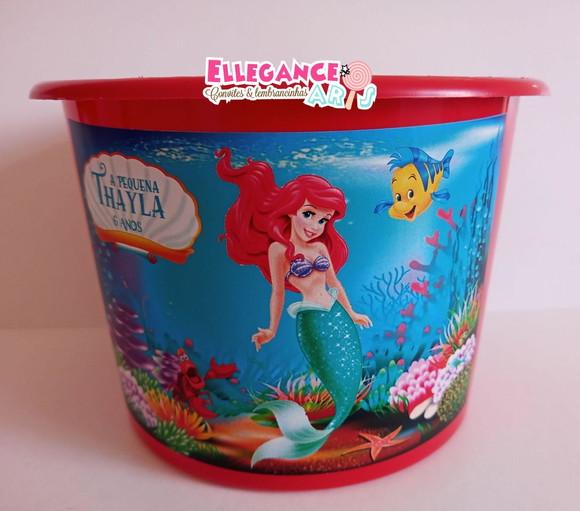 Balde de Pipoca Pequena Sereia