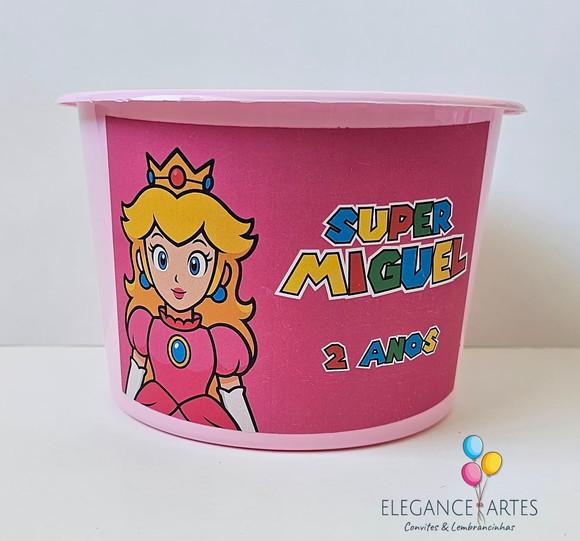 Balde de Pipoca Princesa Peach Super Mário