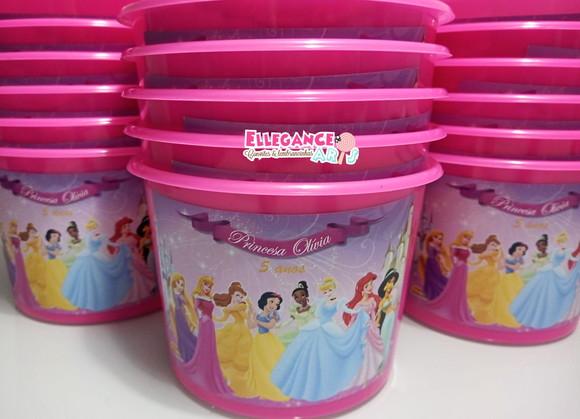 Balde de Pipoca Princesas