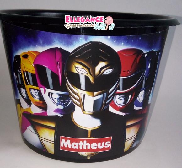 Balde de Pipoca Power Rangers