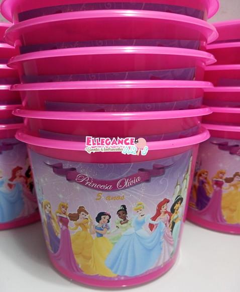 Balde de Pipoca Princesas