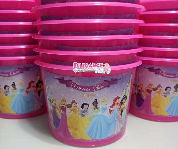 Balde de Pipoca Princesas