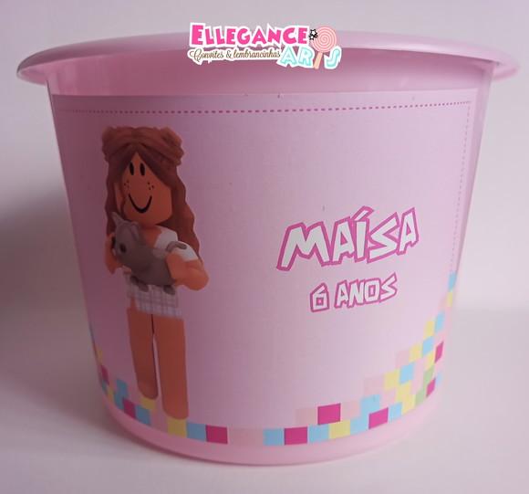 Balde de Pipoca Roblox Menina
