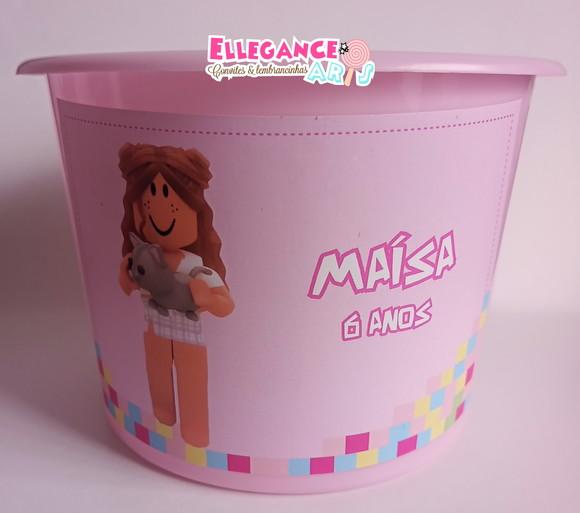 Balde de Pipoca Roblox Menina