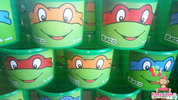 Balde de Pipoca Tartarugas Ninja