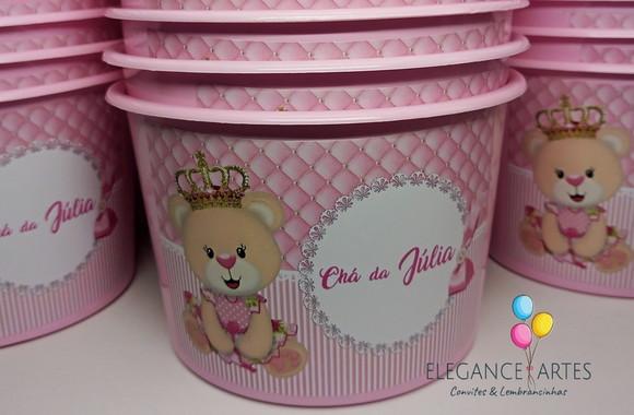 Balde de Pipoca Ursinha Princesa