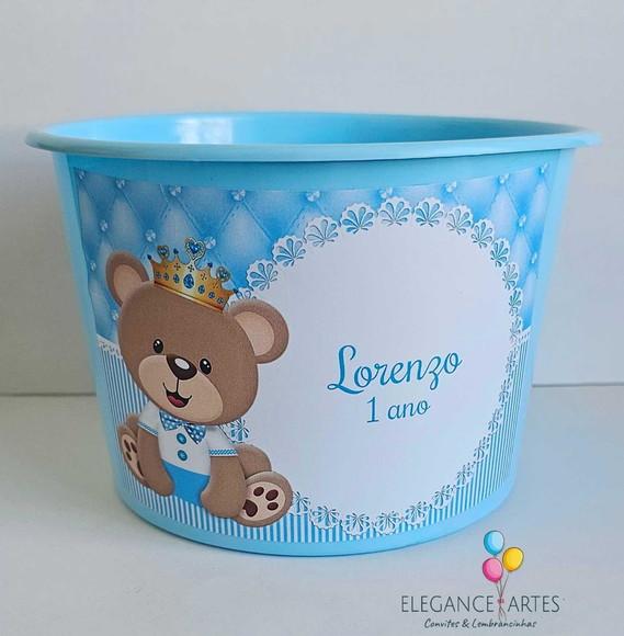 Balde de Pipoca Urso Rei