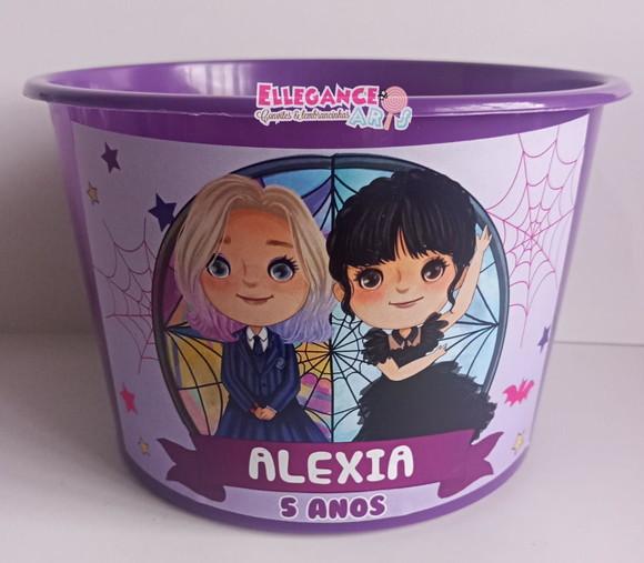 Balde de Pipoca Wandinha Addams/ Família Addams
