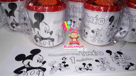 Caneca para Colorir Mickey