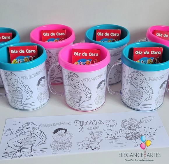 Caneca para Colorir Moana