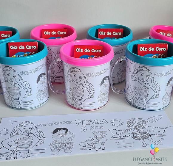 Caneca para Colorir Moana