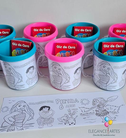Caneca para Colorir Moana