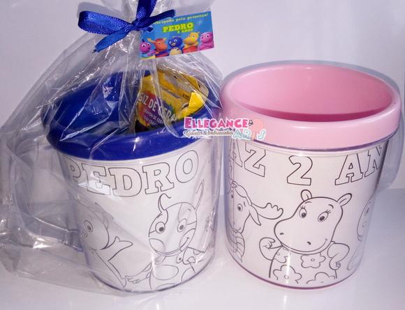 Caneca para Colorir os Backyardigans