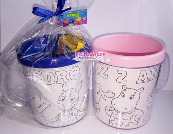 Caneca para Colorir os Backyardigans