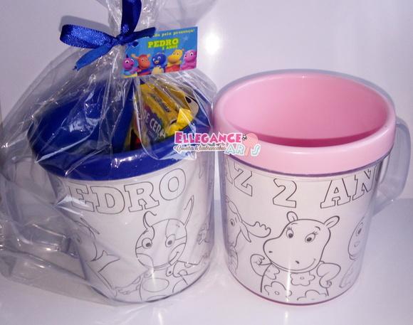 Caneca para Colorir os Backyardigans