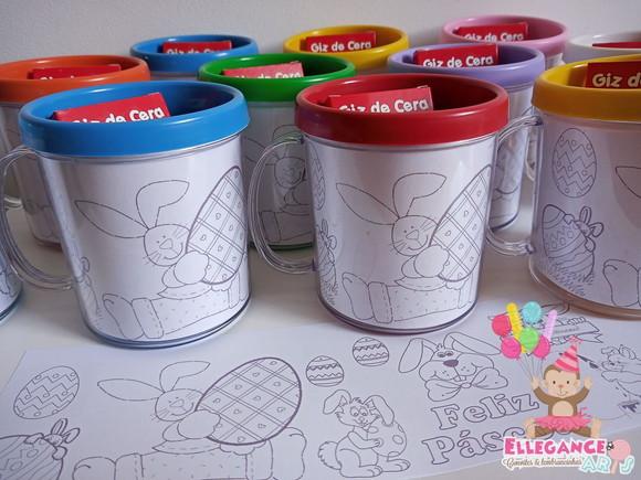 Caneca para Colorir Páscoa