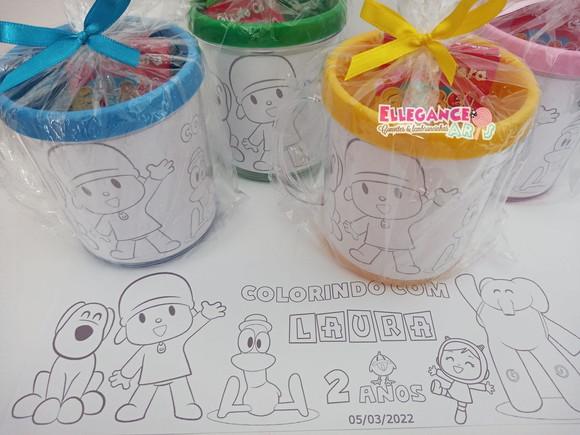 Caneca para Colorir Pocoyo
