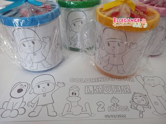 Caneca para Colorir Pocoyo