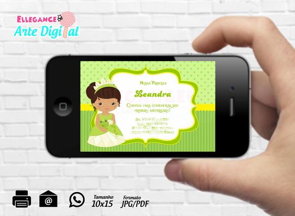 Convite Digital A Princesa E O Sapo