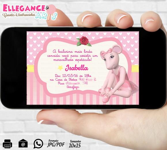 Convite Digital Angelina Bailarina