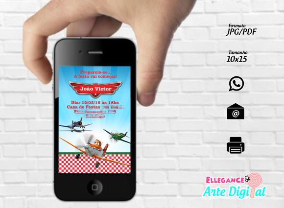 Convite Digital Aviões