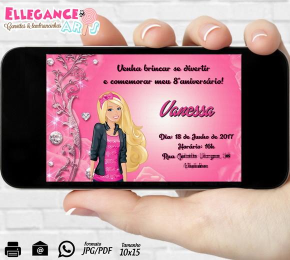 Convite Digital Barbie
