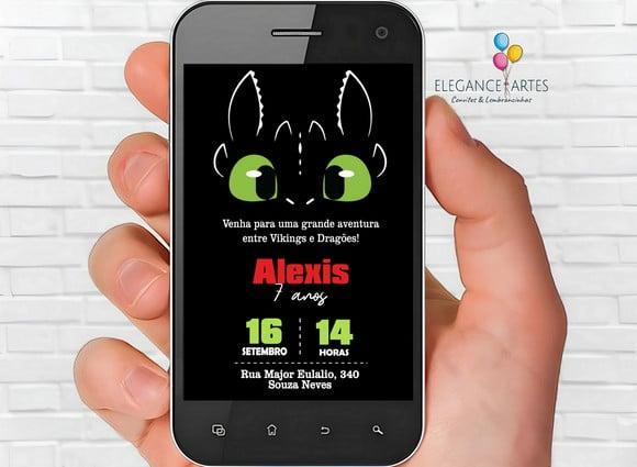 Convite Digital Como Treinar o Seu Dragão