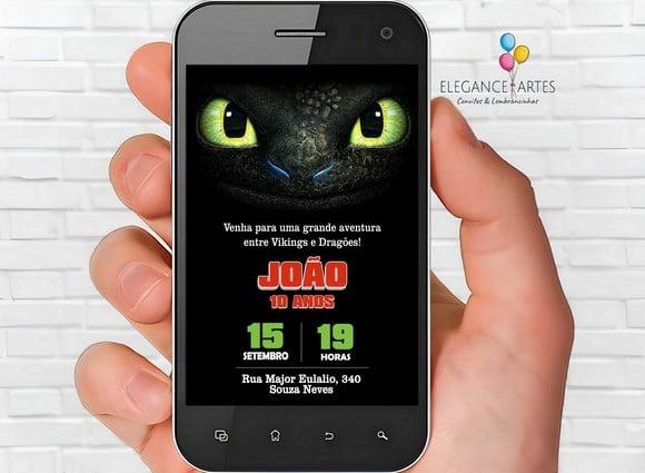 Convite Digital Como Treinar o Seu Dragão
