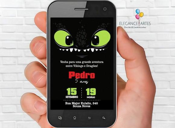 Convite Digital Como Treinar o Seu Dragão