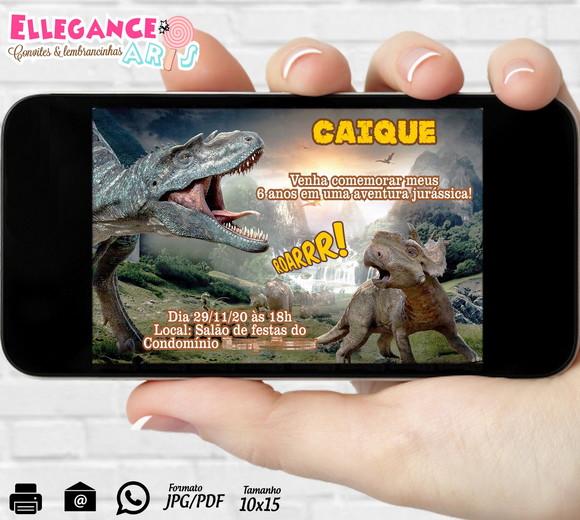 Convite Digital Dinossauro