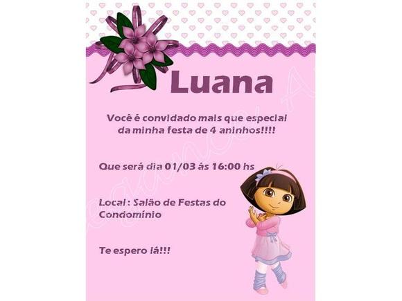 Convite Digital DORA AVENTUREIRA