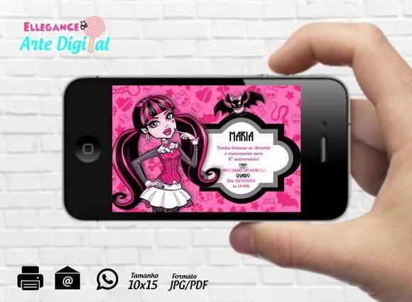 Convite Digital Draculaura