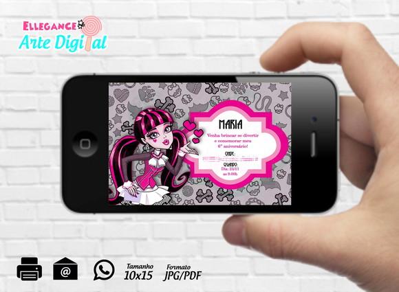 Convite Digital Draculaura