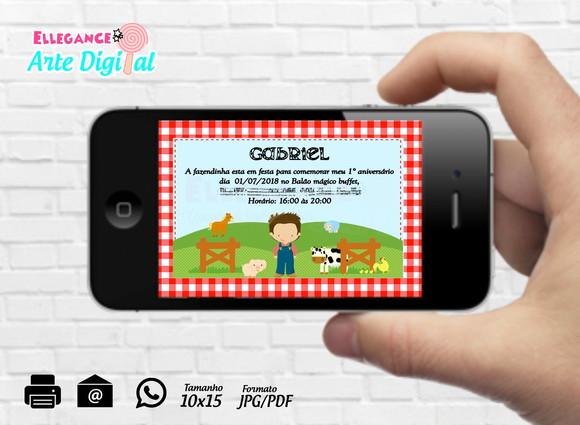 Convite Digital Fazendinha