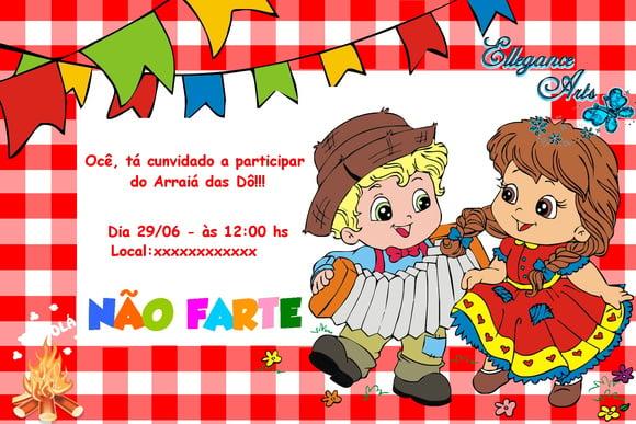 Convite Digital FESTA JUNINA vermelho