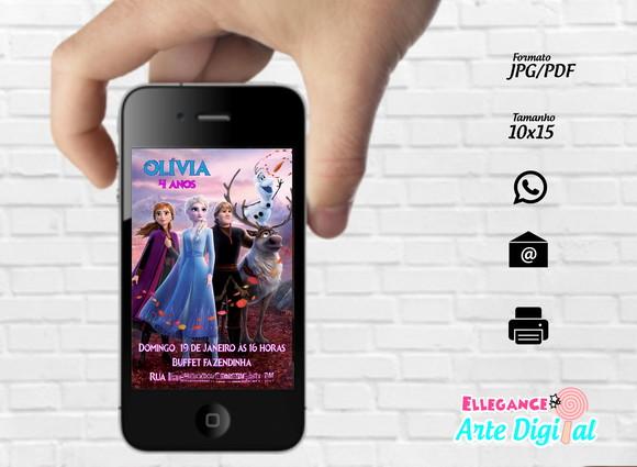 Convite Digital Frozen 2