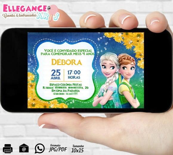 Convite Digital Frozen Fever