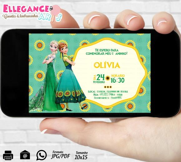 Convite Digital Frozen Fever