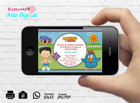 Convite Digital Galinha Pintadinha