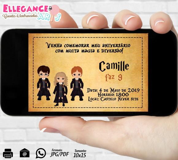 Convite Digital Harry Potter