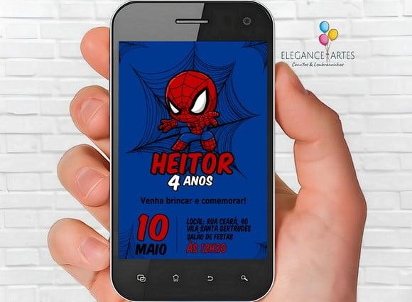 Convite Digital Homem Aranha