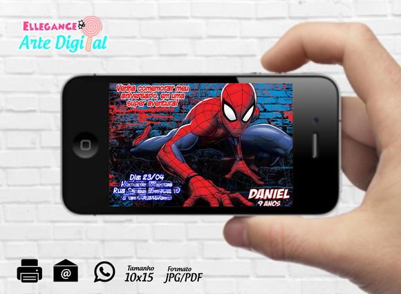 Convite Digital Homem Aranha