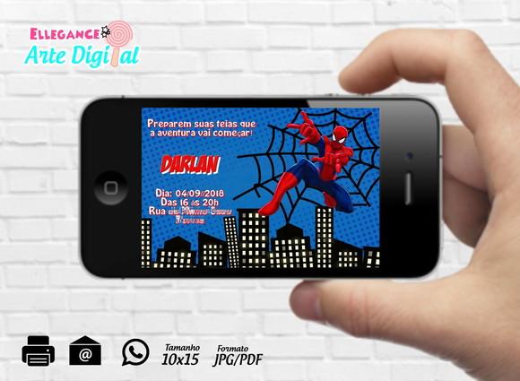 Convite Digital Homem Aranha